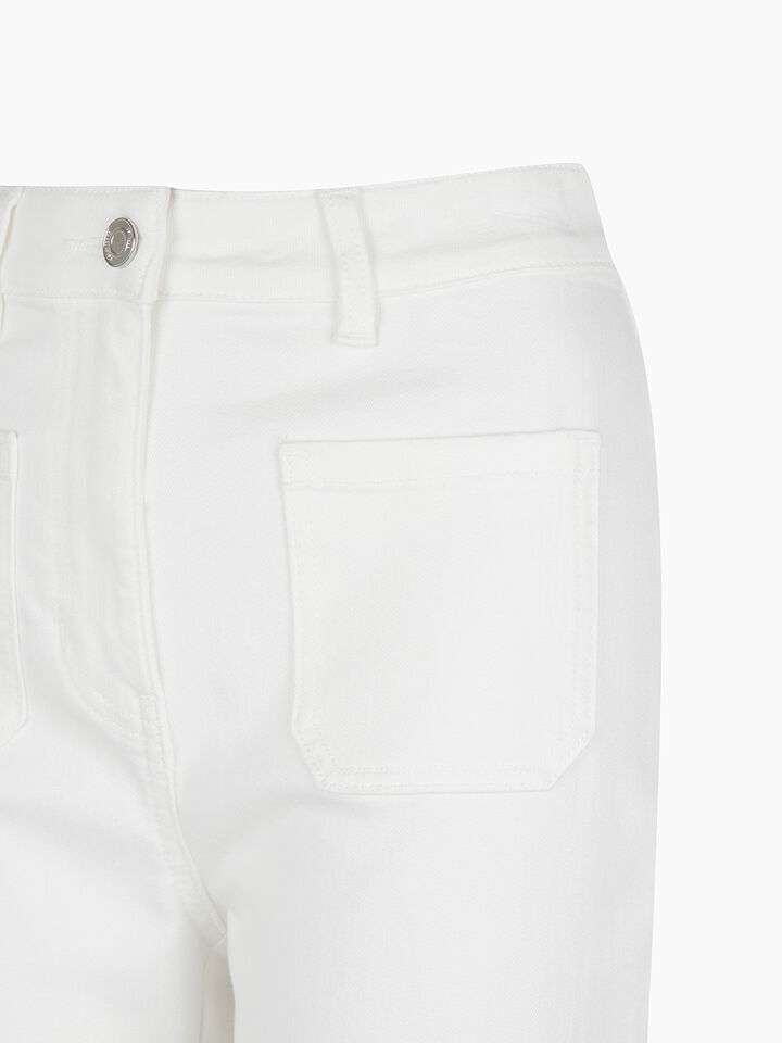 Pantaloni bootcut in denim color bianchi - sisley k jeans flare & bootcut - Bianco Panna | Sisley K image number 2
